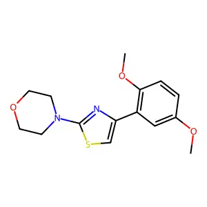 4-[4-(2,5-Dimethoxyphenyl)-1,3-thiazol-2-yl]morpholine structure