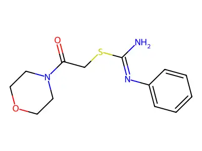 2-Morpholino-2-oxoethyl N'-phenylcarbamimidothioate hydrochloride structure