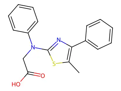 N-(5-Methyl-4-phenyl-2-thiazolyl)-N-phenylglycine structure