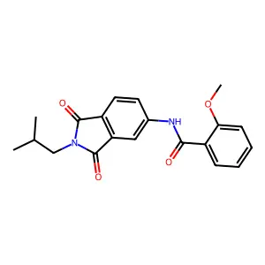 2-methoxy-N-[2-(2-methylpropyl)-1,3-dioxoisoindol-5-yl]benzamide structure