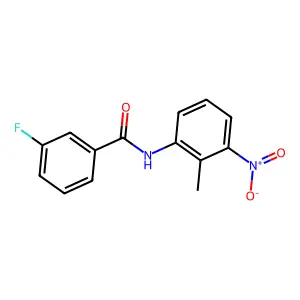 3-fluoro-N-(2-methyl-3-nitrophenyl)benzamide structure
