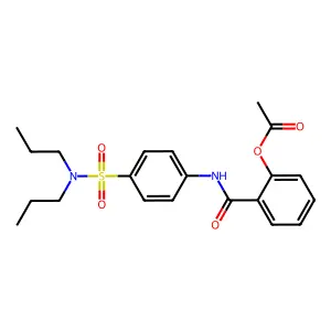 2-{[4-(Dipropylsulfamoyl)phenyl]carbamoyl}phenyl acetate structure