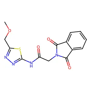 2-(1,3-dioxoisoindol-2-yl)-N-[5-(methoxymethyl)-1,3,4-thiadiazol-2-yl]acetamide structure