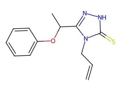 4-allyl-5-(1-phenoxyethyl)-4H-1,2,4-triazole-3-thiol structure