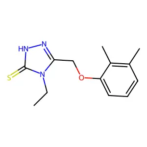 5-[(2,3-dimethylphenoxy)methyl]-4-ethyl-4H-1,2,4-triazole-3-thiol structure