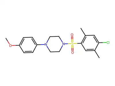 1-[(4-Chloro-2,5-dimethylphenyl)sulfonyl]-4-(4-methoxyphenyl)piperazine structure