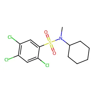 2,4,5-trichloro-N-cyclohexyl-N-methylbenzenesulfonamide structure