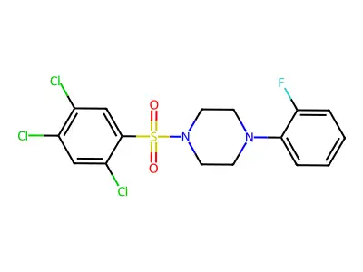 1-(2-Fluorophenyl)-4-[(2,4,5-trichlorophenyl)sulfonyl]piperazine structure