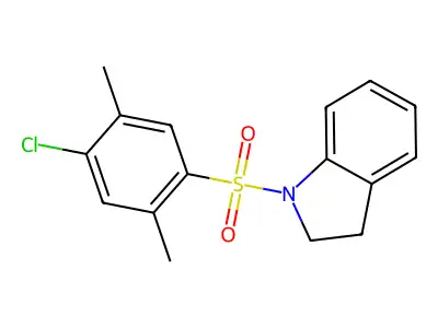 4-Chloro-1-(indolinylsulfonyl)-2,5-dimethylbenzene structure