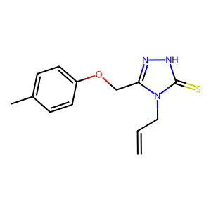 4-allyl-5-[(4-methylphenoxy)methyl]-4H-1,2,4-triazole-3-thiol structure