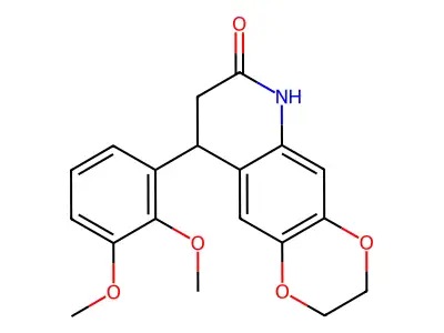 9-(2,3-dimethoxyphenyl)-3,6,8,9-tetrahydro-2H-[1,4]dioxino[2,3-g]quinolin-7-one structure