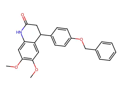 4-[4-(benzyloxy)phenyl]-6,7-dimethoxy-3,4-dihydroquinolin-2(1H)-one structure