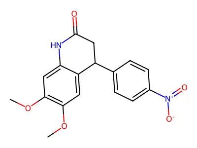 6,7-dimethoxy-4-(4-nitrophenyl)-3,4-dihydroquinolin-2(1H)-one structure