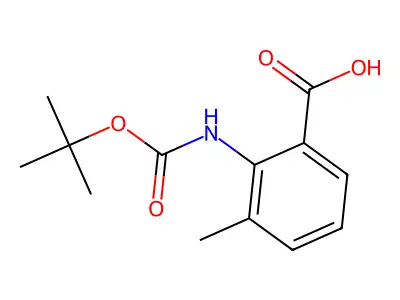 Anthranilic acid, N-Boc-3-methyl structure