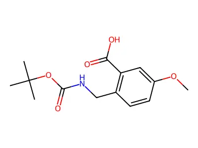 2-{[(Tert-butoxy)carbonylamino]methyl}-5-methoxybenzoic acid structure