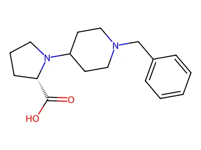 (S)-1-(1-Benzylpiperidin-4-yl)-pyrrolidine-2-carboxylic acid structure