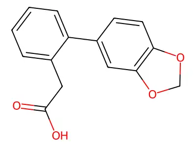 2-(2-(Benzo[d][1,3]dioxol-5-yl)phenyl)acetic acid structure