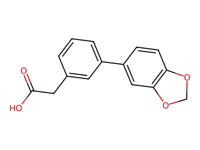 3-Biphenyl-[1,3]dioxol-5-yl-acetic acid structure