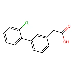 (2'-Chloro-biphenyl-3-yl)-acetic acid structure