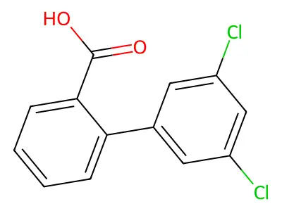 3',5'-Dichloro-[1,1'-biphenyl]-2-carboxylic acid structure