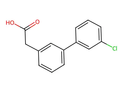 2-[3-(3-chlorophenyl)phenyl]acetic Acid structure