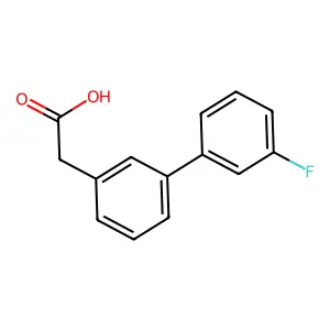 (3'-Fluoro-biphenyl-3-yl)-acetic acid structure