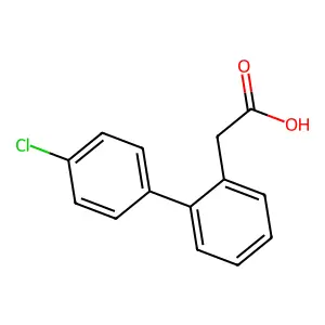 2-[2-(4-chlorophenyl)phenyl]acetic Acid structure