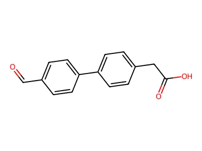 (4'-Formyl-biphenyl-4-yl)-acetic acid structure