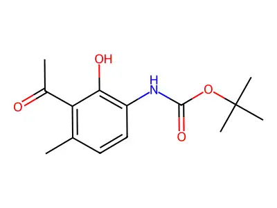 tert-butyl N-(3-acetyl-2-hydroxy-4-methylphenyl)carbamate structure