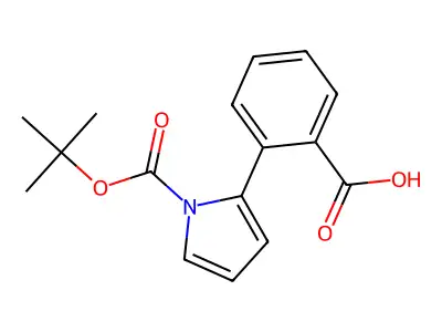 2-[1-[(2-methylpropan-2-yl)oxycarbonyl]pyrrol-2-yl]benzoic Acid structure