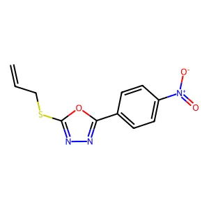 2-(4-Nitrophenyl)-5-(prop-2-en-1-ylsulfanyl)-1,3,4-oxadiazole structure