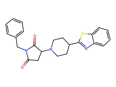 3-[4-(1,3-Benzothiazol-2-yl)piperidin-1-yl]-1-benzylpyrrolidine-2,5-dione structure