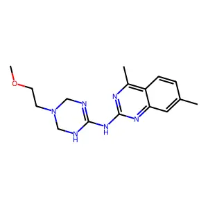 (4,7-dimethylquinazolin-2-yl)[3-(2-methoxyethyl)(1,2-dihydro-4H-1,3,5-triazin-6-yl)]amine structure