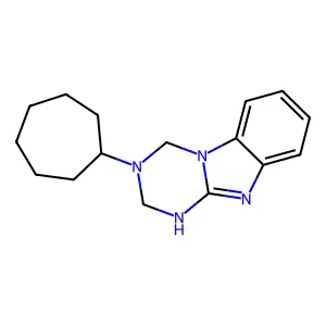3-Cycloheptyl-1,2,3,4-tetrahydro[1,3,5]triazino[1,2-a]benzimidazole structure