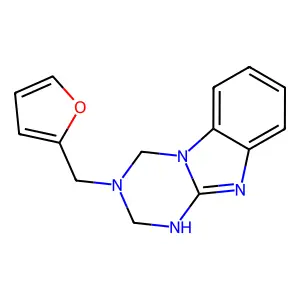 3-(Furan-2-ylmethyl)-1,2,3,4-tetrahydro[1,3,5]triazino[1,2-a]benzimidazole structure