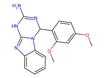 4-(2,4-Dimethoxyphenyl)-1,4-dihydro[1,3,5]triazino[1,2-a]benzimidazol-2-amine structure