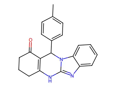 12-(4-methylphenyl)-3,4,5,12-tetrahydrobenzimidazo[2,1-b]quinazolin-1(2H)-one structure