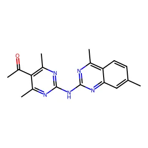 5-Acetyl-2-[(4,7-dimethylquinazolin-2-yl)amino]-4,6-dimethylpyrimidine structure
