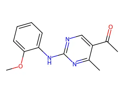 5-Acetyl-2-[(2-methoxyphenyl)amino]-4-methylpyrimidine structure