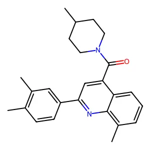 [2-(3,4-Dimethylphenyl)-8-methylquinolin-4-yl]-(4-methylpiperidin-1-yl)methanone structure
