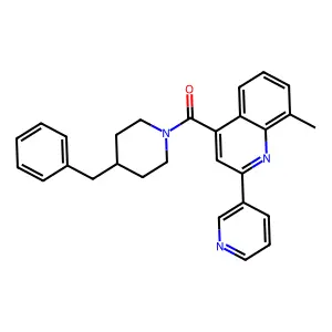 (4-Benzylpiperidin-1-yl)-(8-methyl-2-pyridin-3-ylquinolin-4-yl)methanone structure