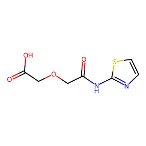 [2-Oxo-2-(1,3-thiazol-2-ylamino)ethoxy]acetic acid structure