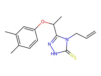 4-allyl-5-[1-(3,4-dimethylphenoxy)ethyl]-4H-1,2,4-triazole-3-thiol structure