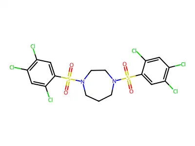 1,4-Bis[(2,4,5-trichlorophenyl)sulfonyl]-1,4-diazepane structure