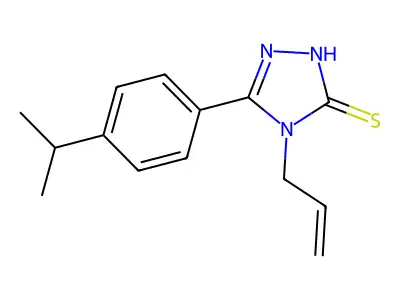 4-allyl-5-(4-isopropylphenyl)-4H-1,2,4-triazole-3-thiol structure