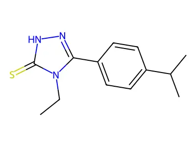 4-ethyl-5-(4-isopropylphenyl)-4H-1,2,4-triazole-3-thiol structure