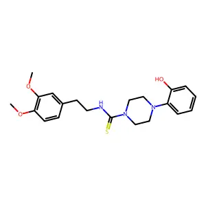 N-[2-(3,4-dimethoxyphenyl)ethyl]-4-(2-hydroxyphenyl)piperazine-1-carbothioamide structure
