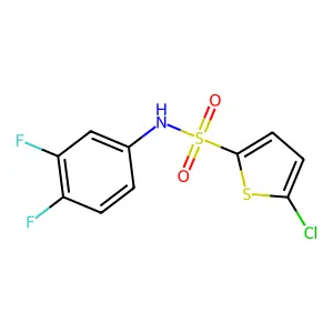 5-chloro-N-(3,4-difluorophenyl)thiophene-2-sulfonamide structure
