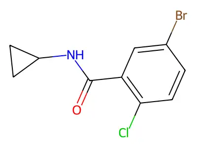 5-bromo-2-chloro-N-cyclopropylbenzamide structure