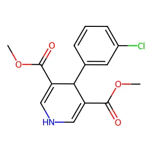 Dimethyl 4-(3-chlorophenyl)-1,4-dihydropyridine-3,5-dicarboxylate structure